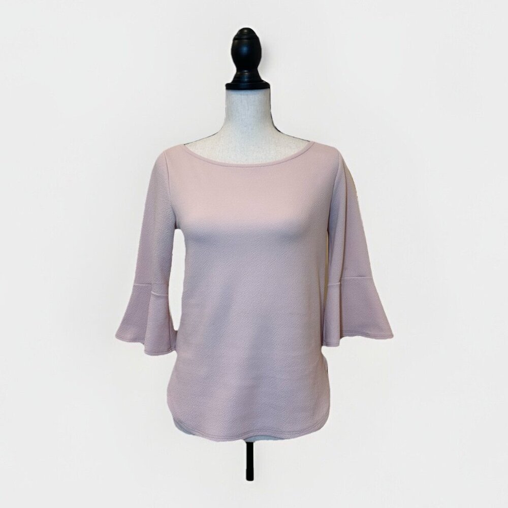 Bar lll Top Women’s Blouse Blush Pink Bell Sleeves Size Small